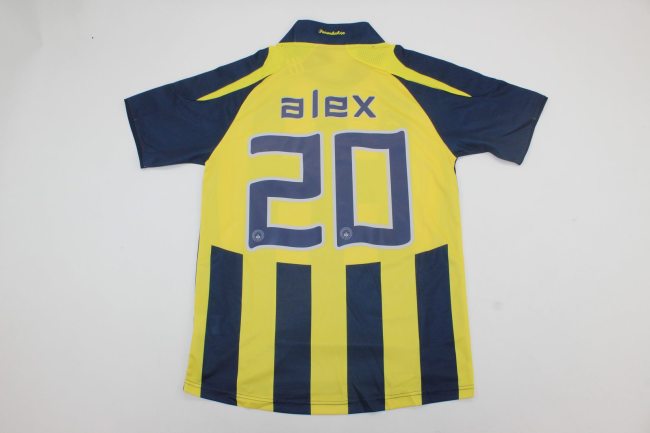 Retro Jersey 2007-2008 Fenerbahce ALEX 20 Home Soccer Jersey Vintage Football Shirt