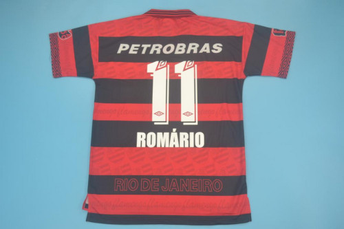 Retro Jersey 1995-1996 Flamengo ROMARIO 11 Home Soccer Jersey Vintage Football Shirt