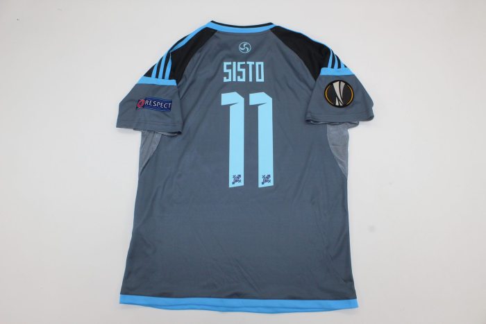 with Europa League Patch Retro Jersey 2016-2017 Celta de Vigo SISTO 11 Third Away Soccer Jersey Vintage Football Shirt