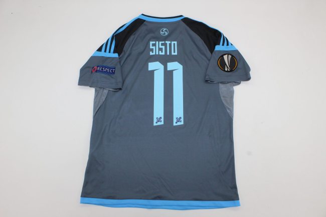 with Europa League Patch Retro Jersey 2016-2017 Celta de Vigo SISTO 11 Third Away Soccer Jersey Vintage Football Shirt