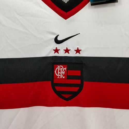 without Sponor Logo Retro Jersey 1994-1995 Flamengo White Soccer Jersey Vintage Football Shirt