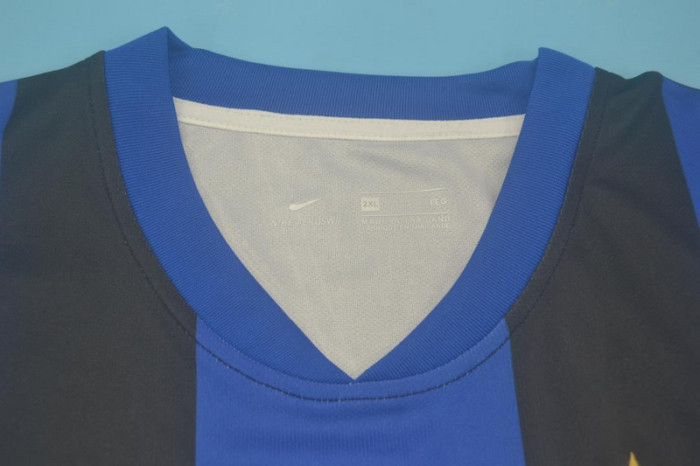 with Scudetto+UCL Patch Retro Jersey 2008-2009 Inter Milan UCL Version Home Soccer Jersey Vintage Football Shirt
