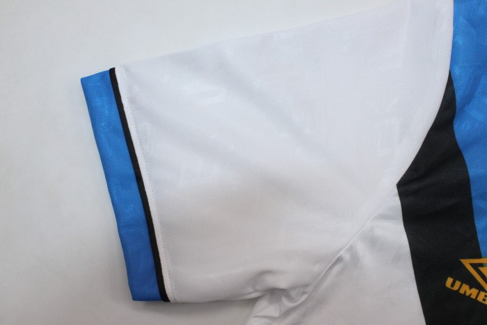 Retro Jersey 1994-1995 Inter Milan BERGKAMP 10 Away White Soccer Jersey Vintage Football Shirt