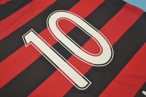 without Sponor Logo Retro Jersey 2008 Flamengo ADRIANO 10 Home Soccer Jersey Vintage Football Shirt