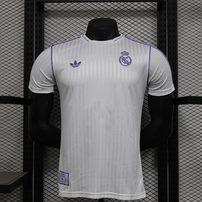 Retro Model Player Version Real Madrid 2025-2026 White Soccer Jersey Real Football Shirt