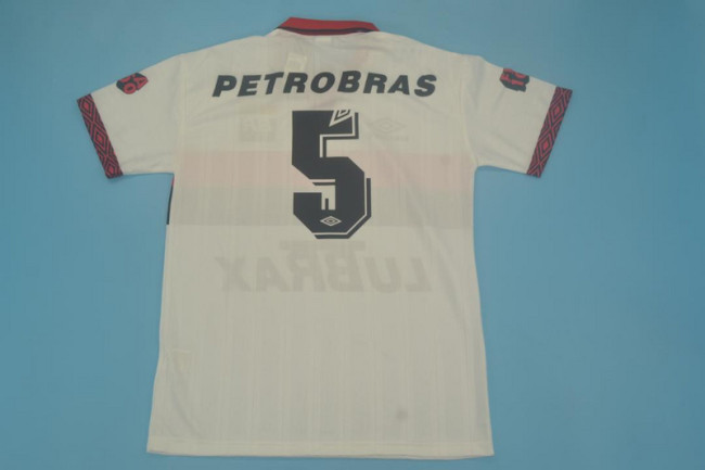 Retro Jersey 1995-1996 Flamengo 5 Away White Soccer Jersey Vintage Football Shirt