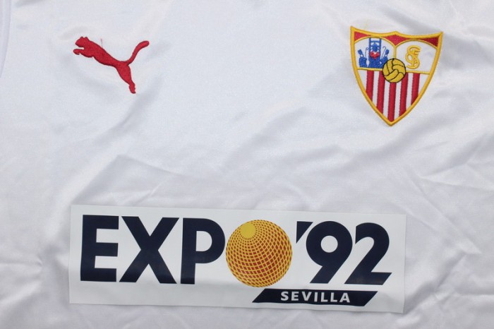 Retro Jersey 1987-1990 Sevilla DEL NIDO 10 Home Soccer Jersey Vintage Football Shirt