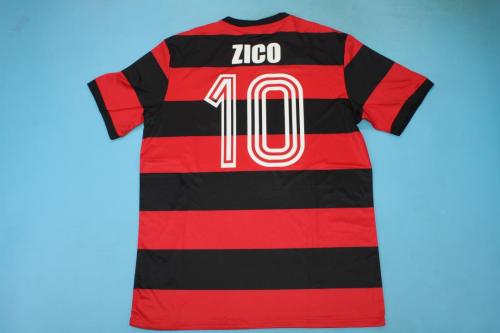 Retro Jersey 1978-1979 Flamengo ZICO 10 Home Red/Black Soccer Jersey Vintage Football Shirt