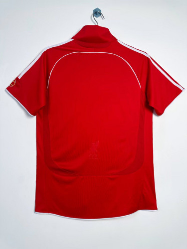 with Front Lettering Retro Jersey 2006-2007 Liverpool UCL Final Home Soccer Jersey Vintage Football Shirt