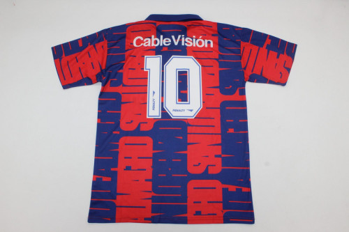 Retro Jersey 1995-1996 San Lorenzo 10 Home Soccer Jersey Vintage Football Shirt