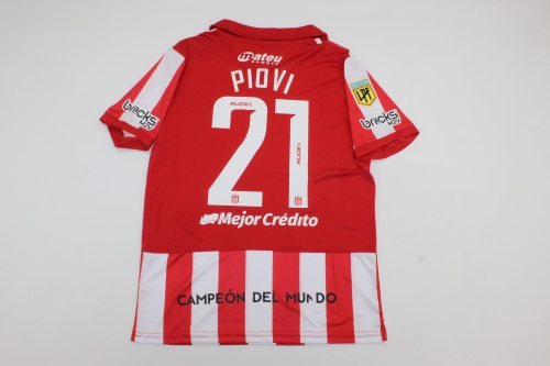 with AFA Patch Fans Version 2025-2026 La Plata PIOVI 21 Home Soccer Jersey Football Shirt