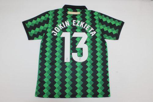 Fan Version 2025-2026 Racing de Santander 13 JOKIN EZKIETA 112th Anniversary Green Goalkeeper Soccer Jersey Football Shirt