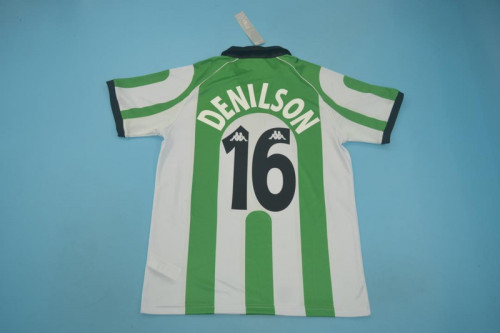 Retro Jersey Real Betis 1998-1999 Home DENLSON 16 Soccer Jersey Vintage Football Shirt