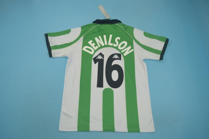 Retro Jersey Real Betis 1998-1999 Home DENLSON 16 Soccer Jersey Vintage Football Shirt