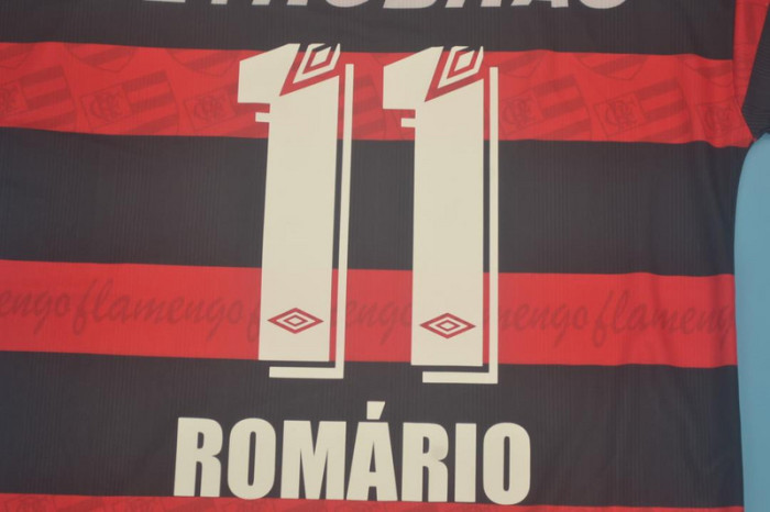 Retro Jersey 1995-1996 Flamengo ROMARIO 11 Home Soccer Jersey Vintage Football Shirt