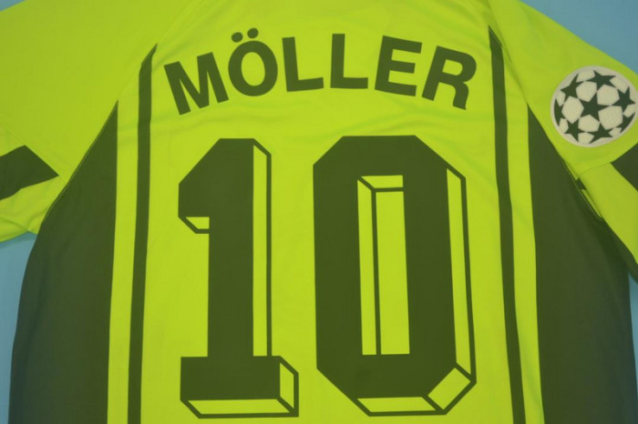 with UCL Patch Retro Jersey 1996-1997 Borussia Dortmund MOLLER 10 Home Soccer Jersey Vintage Football Shirt