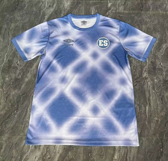 Fans Version 2025 El Salvador Blue/White Special Edition Soccer Training Jersey Football Shirt