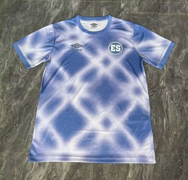 Fans Version 2025 El Salvador Blue/White Special Edition Soccer Training Jersey Football Shirt