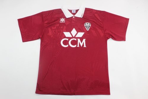 Retro Jersey 1994-1995 Albacete Balompié Away Red Soccer Jersey Vintage Football Shirt