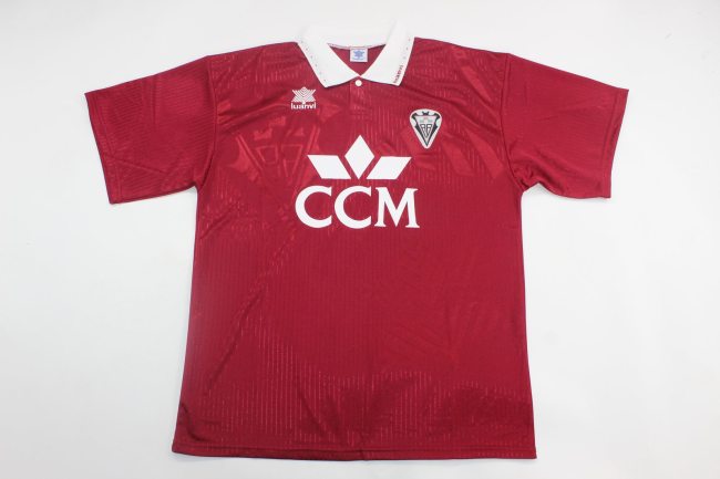 Retro Jersey 1994-1995 Albacete Balompié Away Red Soccer Jersey Vintage Football Shirt