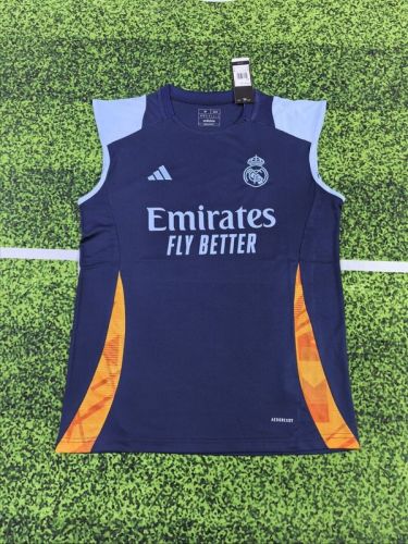 Fan Version 2025-2026 Real Madrid Dark Blue Soccer Vest