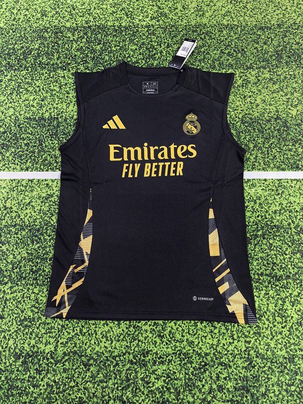 Fan Version 2025-2026 Real Madrid Black Soccer Vest