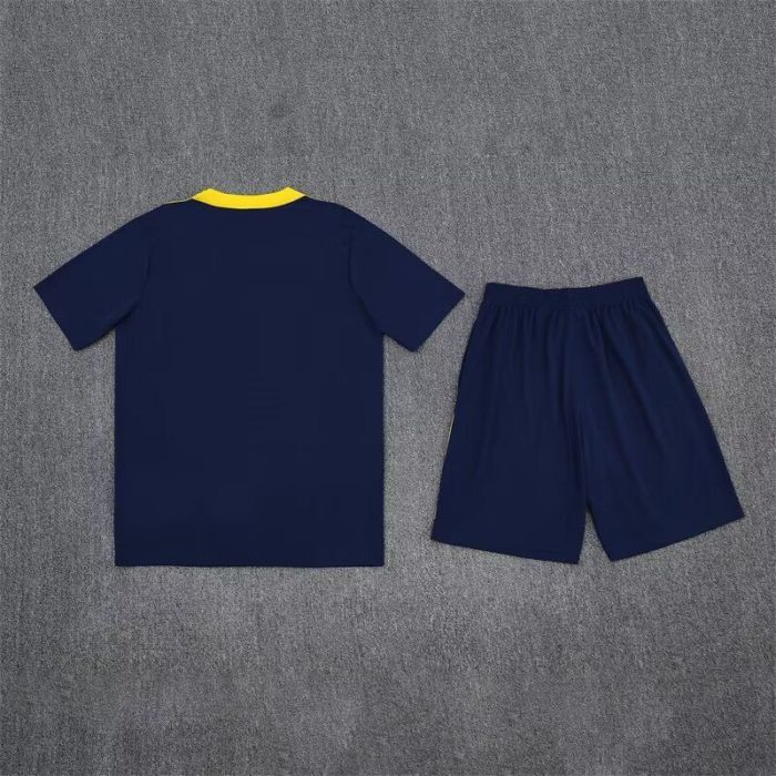 Adult Uniform 2025-2026 Atletico Madrid Dark Blue Soccer Training Jersey and Shorts Football Kits