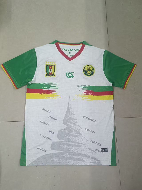 Fan Version 2025 Cameroon Away White Soccer Jersey Cameroun Football Shirt