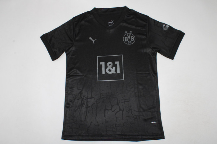 Retro Jersey 2022-2023 Borussia Dortmund All Black Special Edition Soccer Jersey BVB Vintage Football Shirt