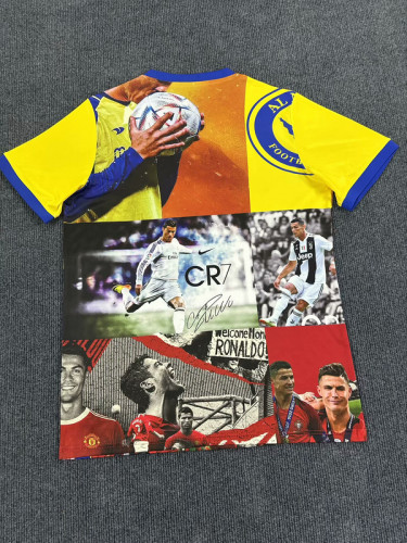 CR7 Version 2025-2026 Al Nassr Yellow Soccer Jersey Riyadh Victory Football Shirt