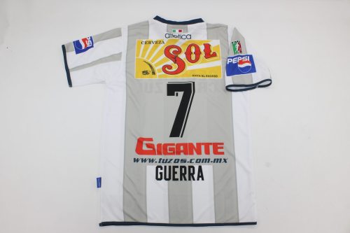 Retro Jersey 2001-2002 Pachuca GUERRA 7 Away Soccer Jersey Vintage Football Shirt