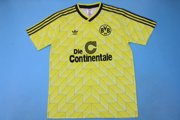 Retro Jersey 1988 Borussia Dortmund MUSSA 1 Home Soccer Jersey Vintage BVB Football Shirt