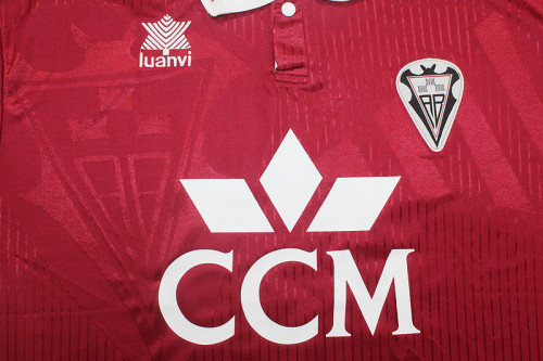 Retro Jersey 1994-1995 Albacete Balompié Away Red Soccer Jersey Vintage Football Shirt