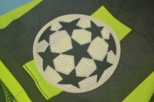 with UCL Patch Retro Jersey 1996-1997 Borussia Dortmund Away Black Soccer Jersey Vintage BVB Football Shirt