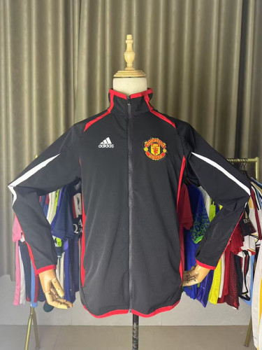 2025-2026 Manchester United Black Soccer Windbreaker Jacket Football Jacket