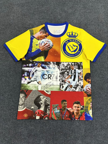 CR7 Version 2025-2026 Al Nassr Yellow Soccer Jersey Riyadh Victory Football Shirt