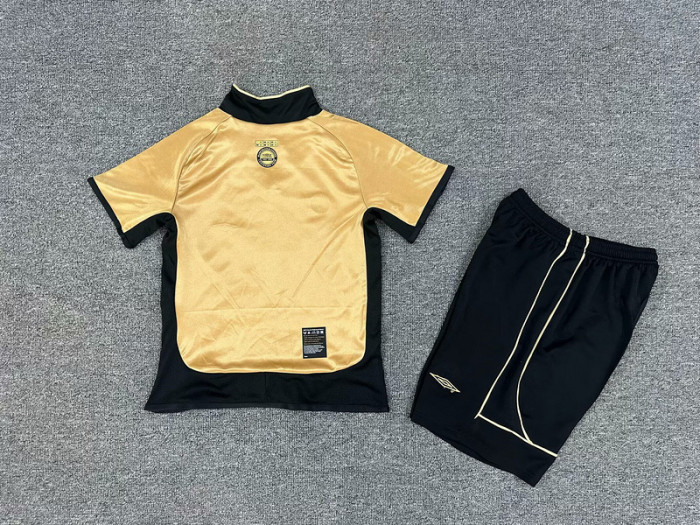 Retro Youth Uniform Kids Kit 2000-2001 Manchester United Reversible Soccer Jersey Shorts Vintage Child Football Set