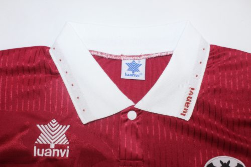 Retro Jersey 1994-1995 Albacete Balompié Away Red Soccer Jersey Vintage Football Shirt
