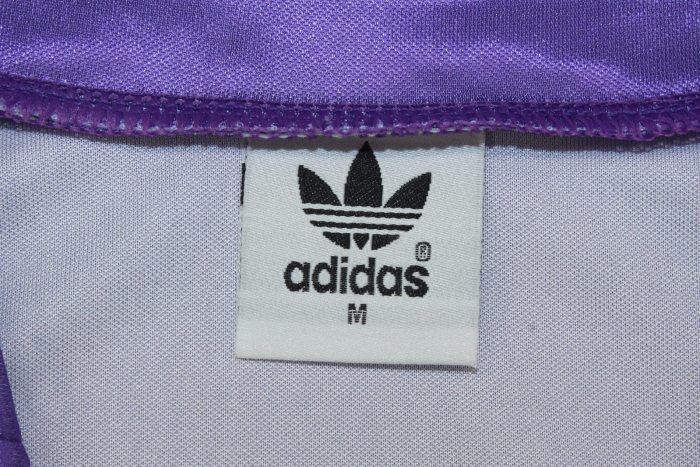 Long Sleeve Retro Jersey 1984-1985 Real Madrid Away Purple Soccer Jersey Vintage Real Football Shirt