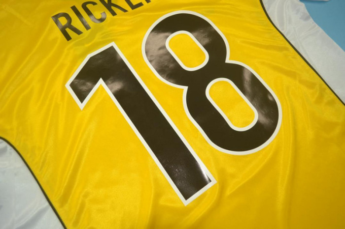 Retro Jersey 1998 Borussia Dortmund RICKEN 18 Home Soccer Jersey BVB Vintage Football Shirt