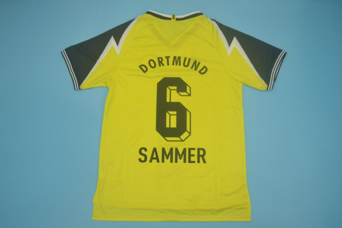 Retro Jersey Borussia Dortmund 1995-1996 SAMMER 6 Home Soccer Jersey Vintage BVB Football Shirt