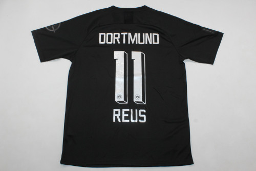 Retro Jersey 2019-2020 Borussia Dortmund 11 REUS 110th Anniversary Black Soccer Jersey Vintage BVB Football Shirt