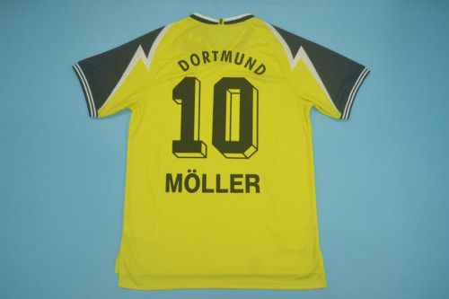 Retro Jersey Borussia Dortmund 1995-1996 MOLLER 10 Home Soccer Jersey Vintage BVB Football Shirt