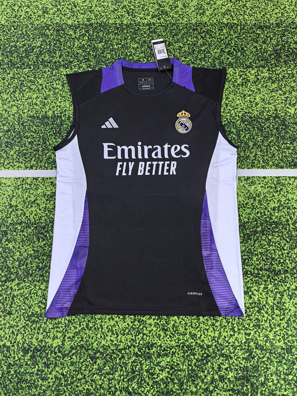 Fan Version 2025-2026 Real Madrid Black Soccer Vest