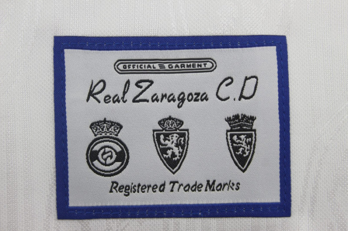 Retro Jersey 1997-1999 Real Zaragoza KILY 18 Home Soccer Jersey Vintage Camisetas de Futbol