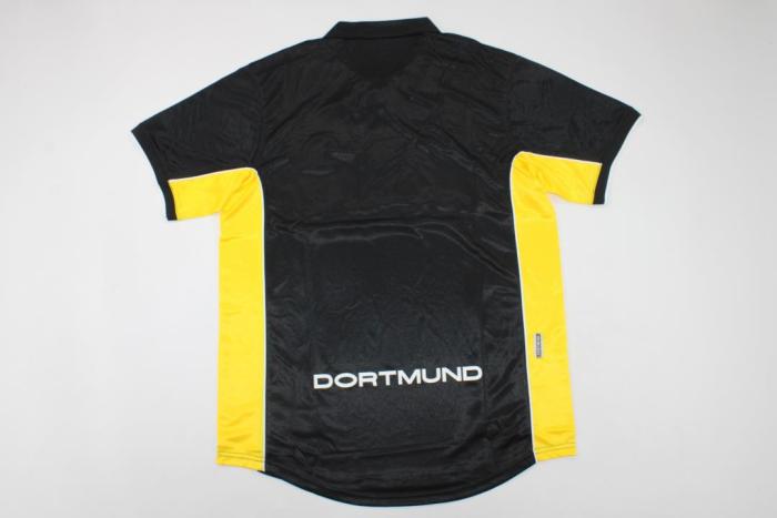 Retro Jersey 1998 Borussia Dortmund Away Black Soccer Jersey BVB Vintage Football Shirt