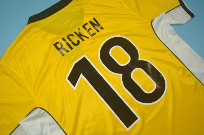 Retro Jersey 1998 Borussia Dortmund RICKEN 18 Home Soccer Jersey BVB Vintage Football Shirt
