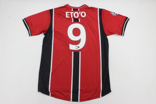 with UCL Patch Retro Jersey 2001-2002 Mallorca ETO'O Home Soccer Jersey Vintage Football Shirt