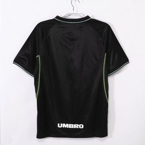 Retro Jersey 1998-1999 Manchester United Third Away Black Soccer Jersey White Man Utd Football Shirt