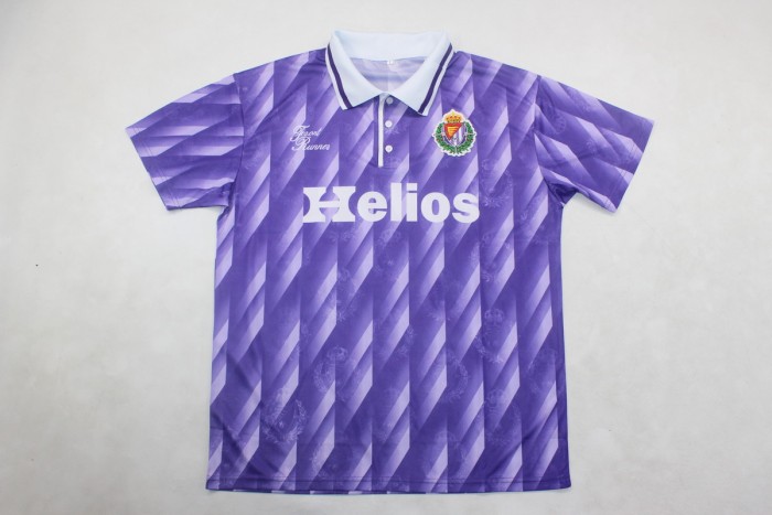 Retro Jersey 1991-1992 Real Valladolid 5 Away Purple Soccer Jersey Vintage Football Shirt